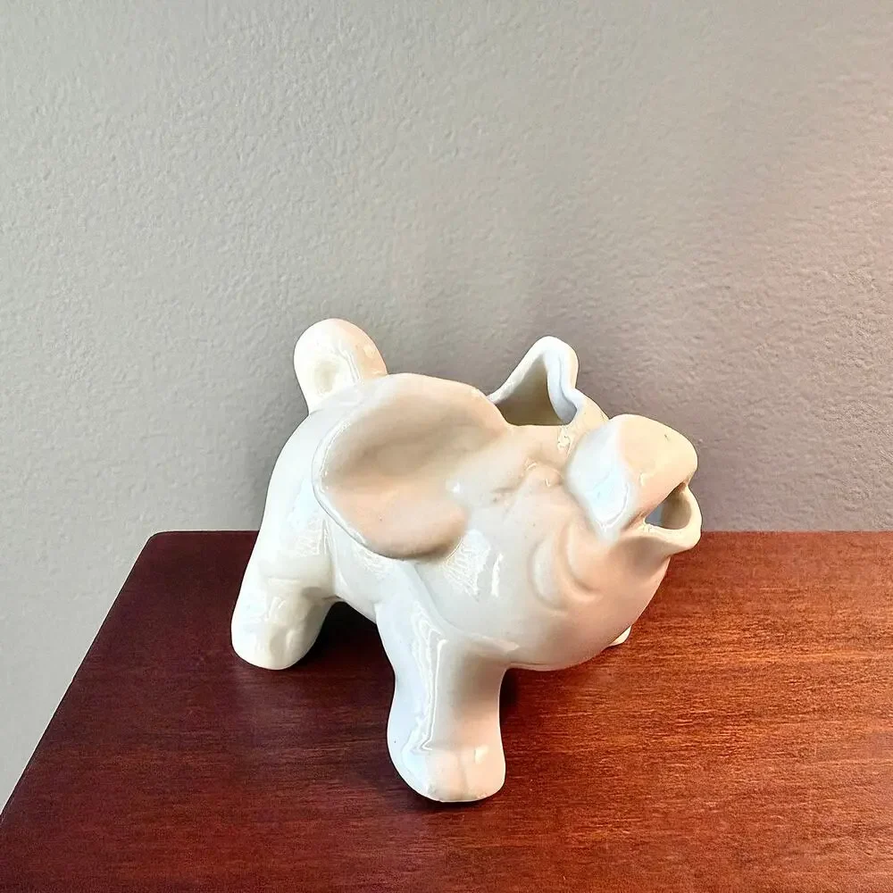 Copied - Shawnee Ceramic Pig Creamer White